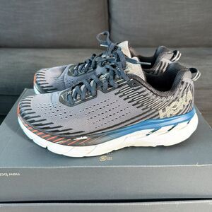 Hoka One One Clifton 5 Gray Road Running Shoes 1093757 FGEB Men's Size 9 2E